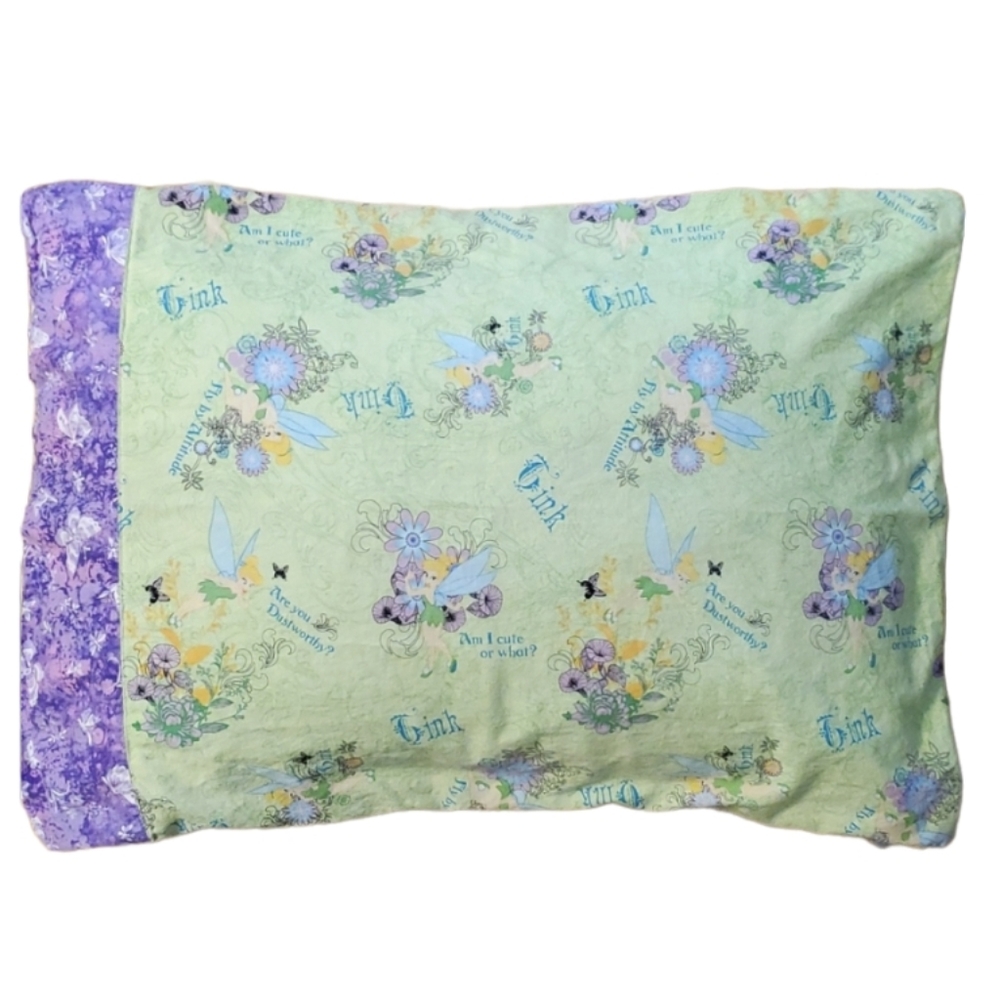 Disney Tinkerbell Green and Purple‎ Pillowcase
